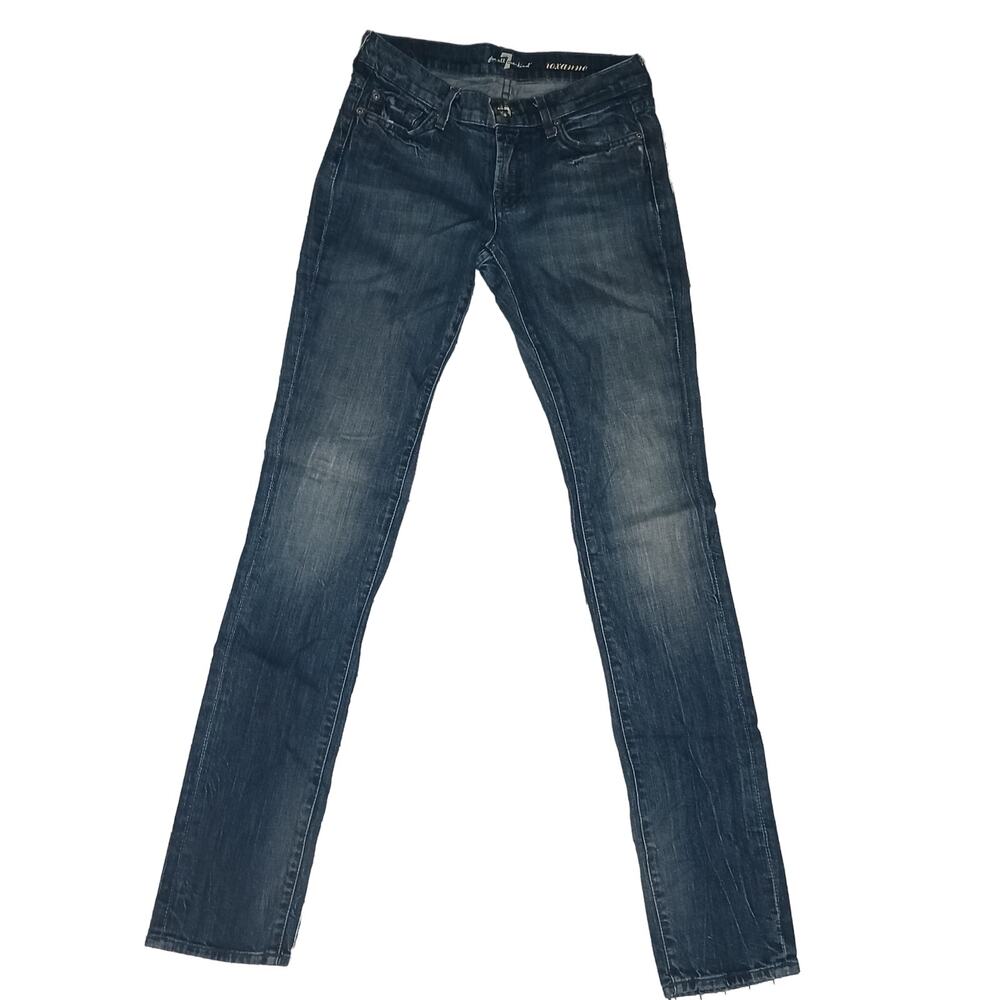 7 for All Mankind SFAM Vintage Y2K Roxanne Skinny Leg Blue Denim Jeans  25